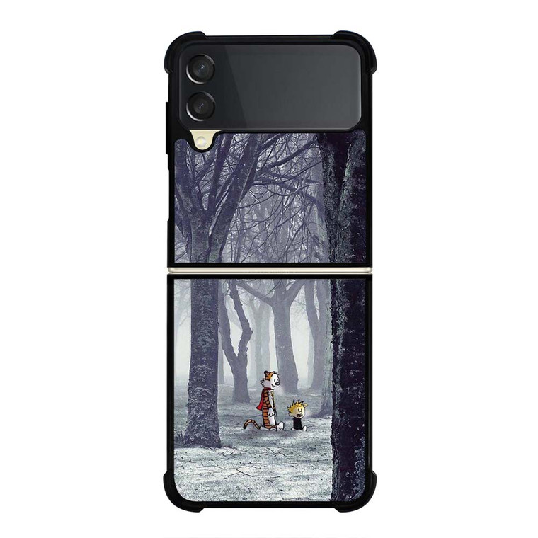 CALVIN AND HOBBES CARTOON Samsung Galaxy Z Flip 3 Case Cover