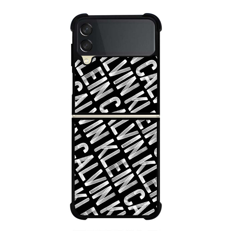 CALVIN KLEIN LOGO PATTERN Samsung Galaxy Z Flip 3 Case Cover