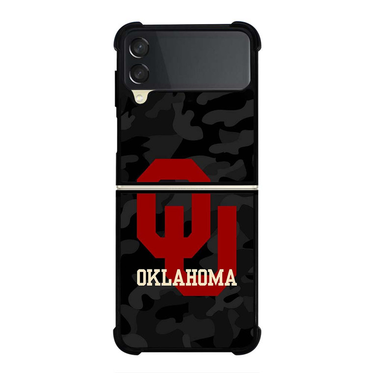CAMO OKLAHOMA SOONERS LOGO Samsung Galaxy Z Flip 3 Case Cover