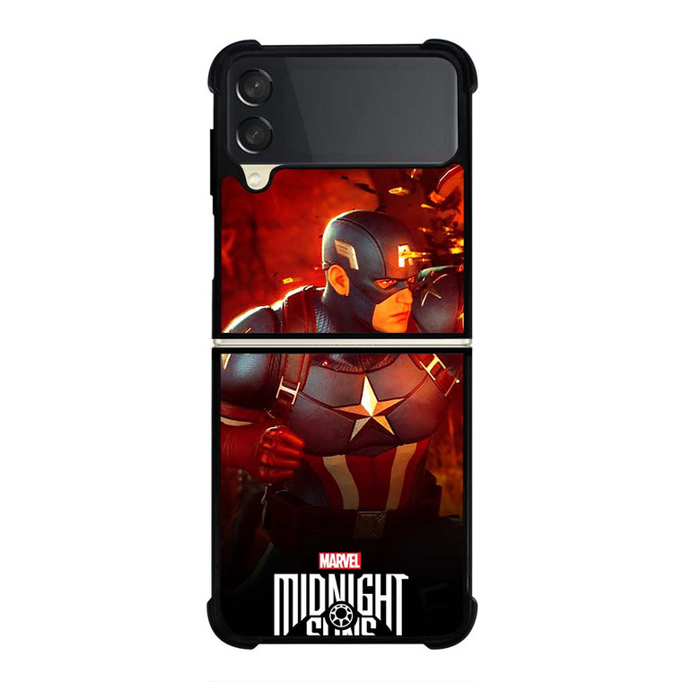 CAPTAIN AMERICA MARVEL MIDNIGHT SUNS Samsung Galaxy Z Flip 3 Case Cover