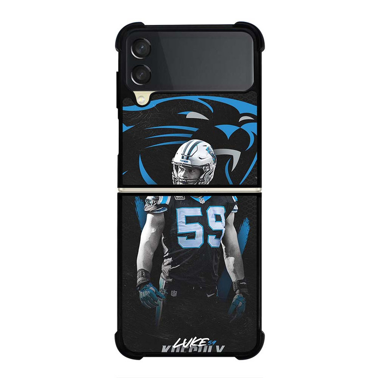 CAROLINA PANTHERS LUKE KUECHLY Samsung Galaxy Z Flip 3 Case Cover