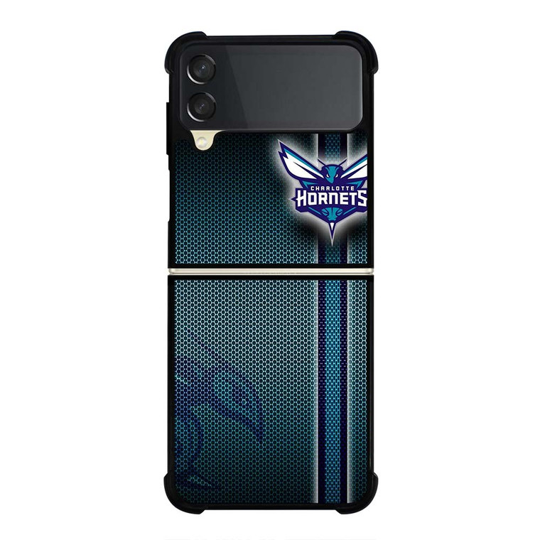CHARLOTTE HORNETS METAL LOGO Samsung Galaxy Z Flip 3 Case Cover