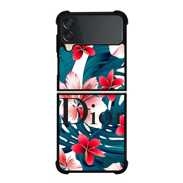 CHRISTIAN DIOR HIBISCUS FLOWER Samsung Galaxy Z Flip 3 Case Cover