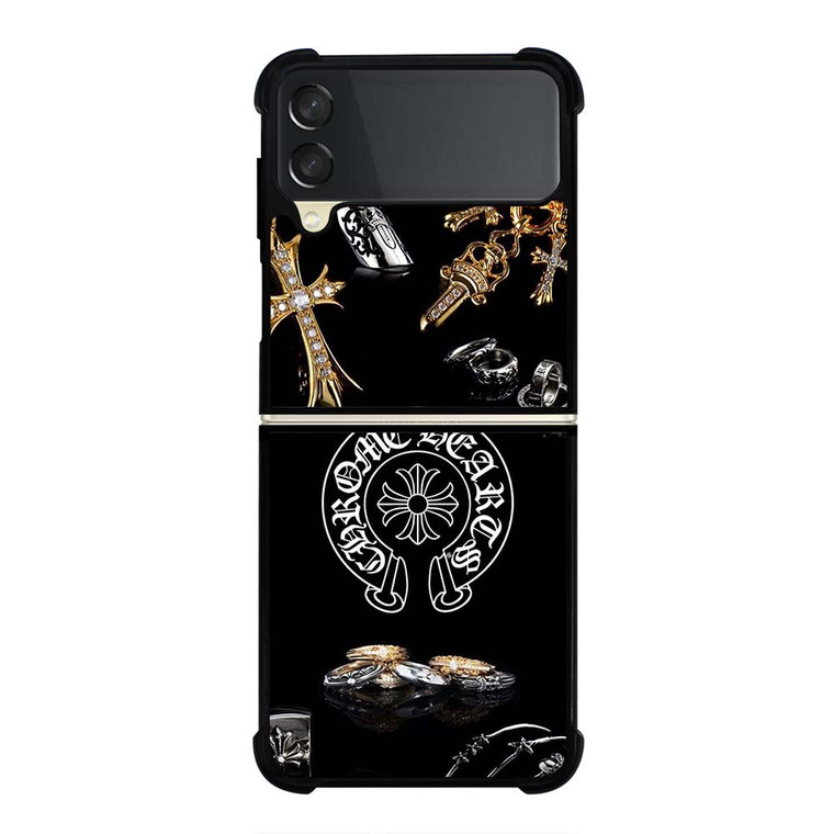 CHROME HEARTS METAL LOGO Samsung Galaxy Z Flip 3 Case Cover