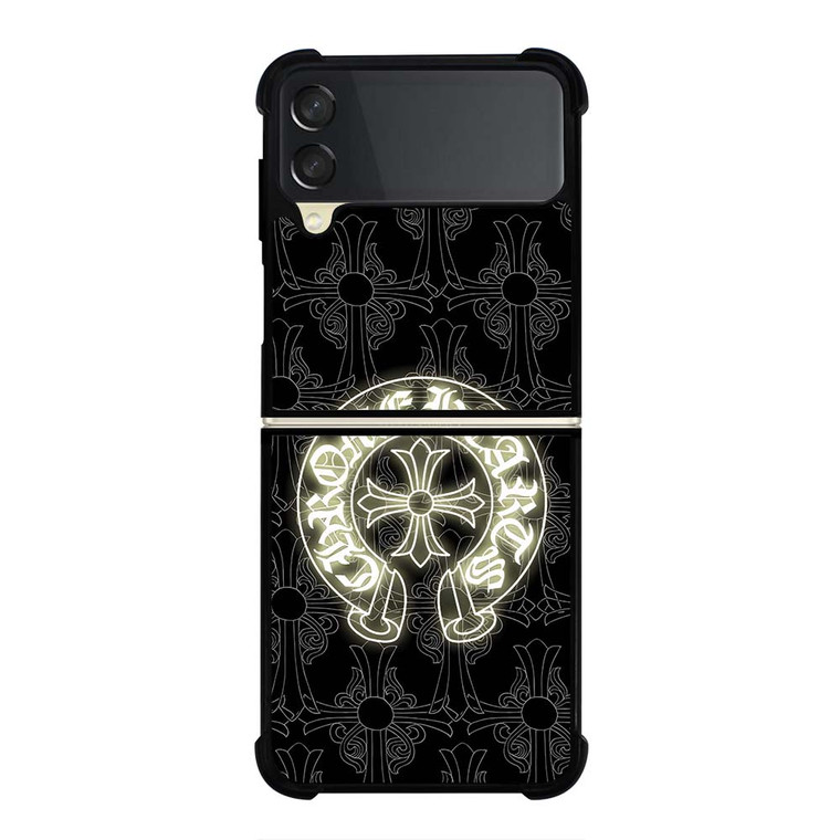 CHROME HEARTS PATTERN Samsung Galaxy Z Flip 3 Case Cover