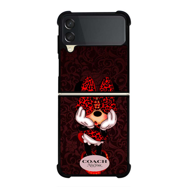 COACH MINNIE MOUSE NEW YORK Samsung Galaxy Z Flip 3 Case Cover