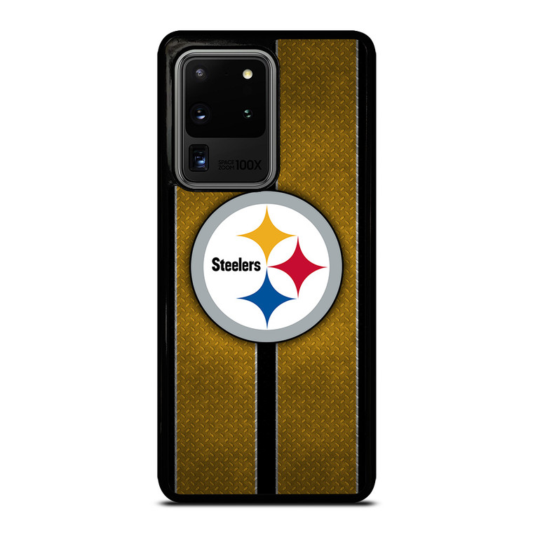 PITTSBURGH STEELERS NFL METAL STRIPE Samsung Galaxy S20 Ultra Case Cover