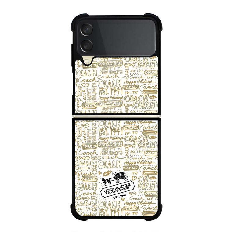 COACH NEW YORK COLLAGE Samsung Galaxy Z Flip 3 Case Cover
