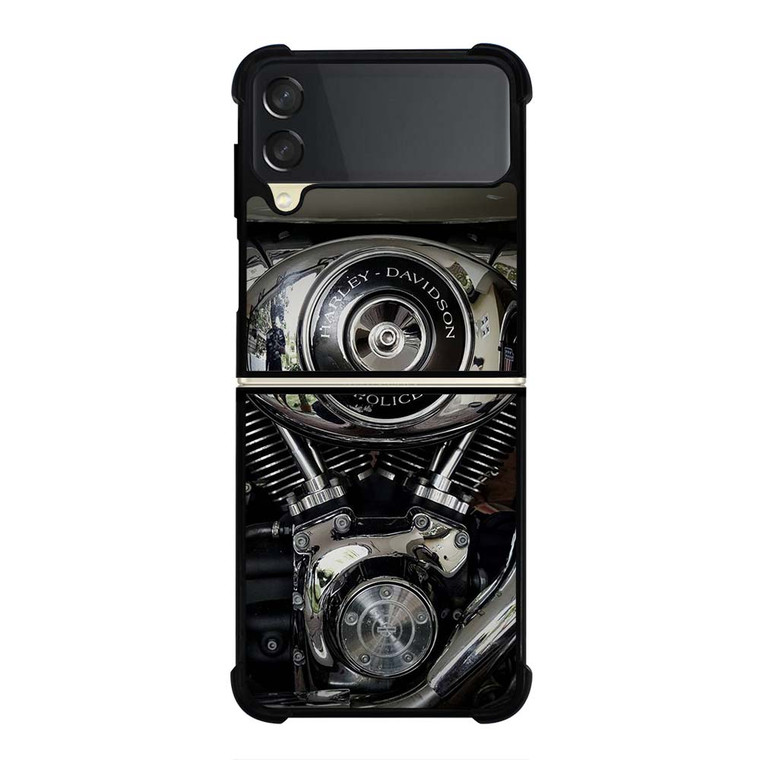 HARLEY DAVIDSON POLICE ENGINE Samsung Galaxy Z Flip 3 Case Cover