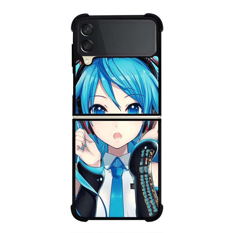 HATSUNE MIKU CUTE FACE Samsung Galaxy Z Flip 3 Case Cover