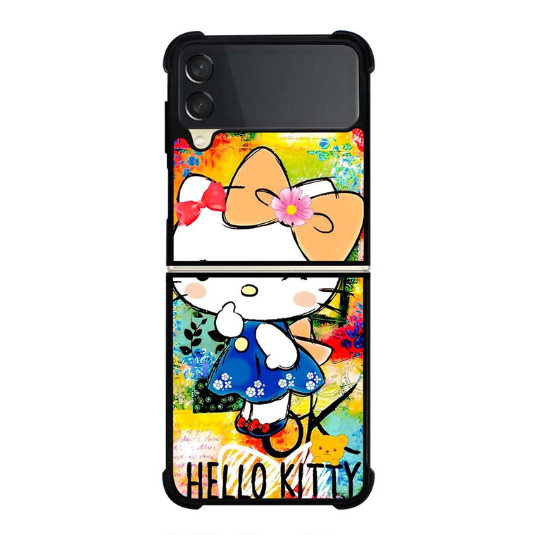 HELLO KITTY ART Samsung Galaxy Z Flip 3 Case Cover HELLO KITTY ART Samsung Galaxy Z Flip 3 Case Cover