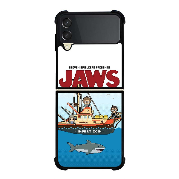 JAWS LOGO 8 BIT Samsung Galaxy Z Flip 3 Case Cover