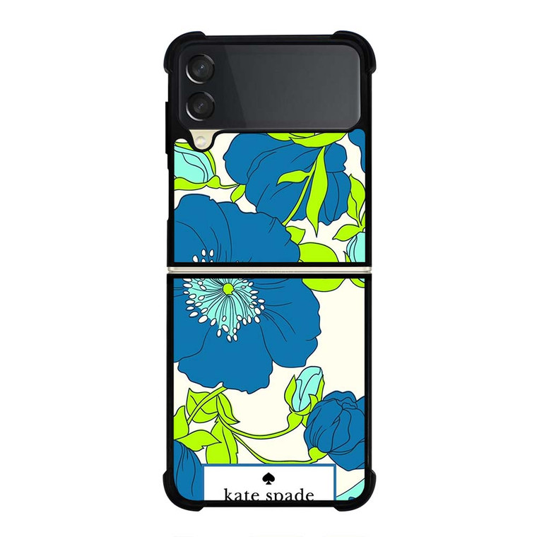 KATE SPADE BLUE FLORAL Samsung Galaxy Z Flip 3 Case Cover KATE SPADE BLUE FLORAL Samsung Galaxy Z Flip 3 Case Cover