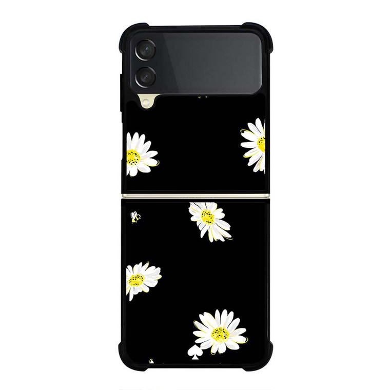 KATE SPADE FLOWER IN BLACK Samsung Galaxy Z Flip 3 Case Cover