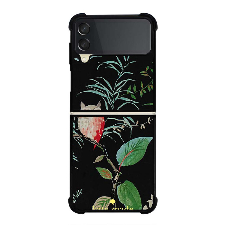 KATE SPADE OWLISH BLACK Samsung Galaxy Z Flip 3 Case Cover