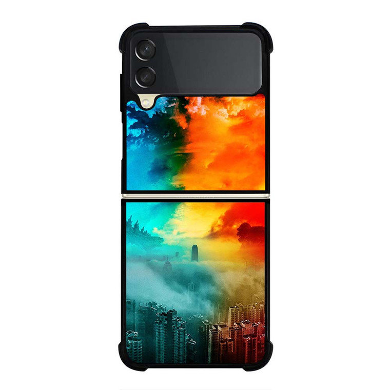 KINGKONG VS GODZILLA CITY Samsung Galaxy Z Flip 3 Case Cover KINGKONG VS GODZILLA CITY Samsung Galaxy Z Flip 3 Case Cover
