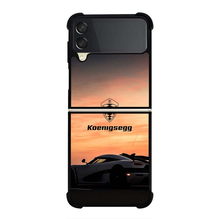 KOENIGSEGG CAR SUNSET LOGO Samsung Galaxy Z Flip 3 Case Cover