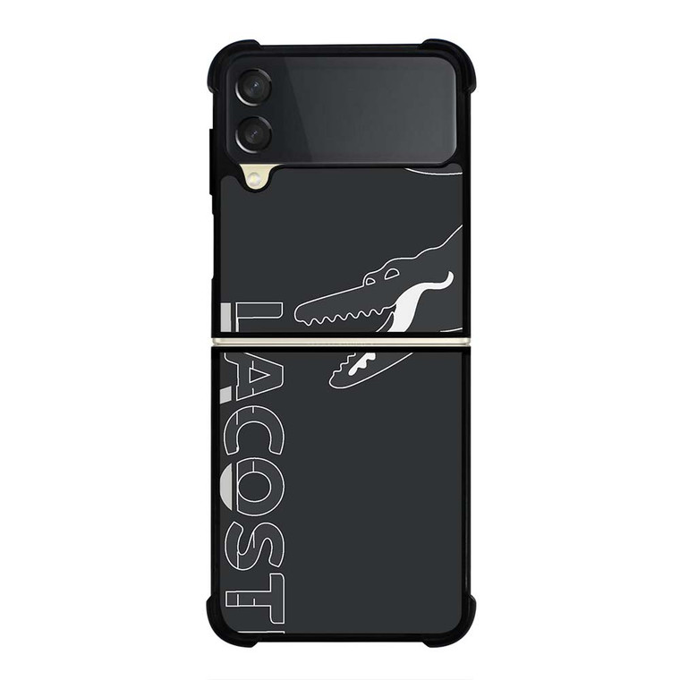LACOSTE CROCODILE ALL BLACK Samsung Galaxy Z Flip 3 Case Cover