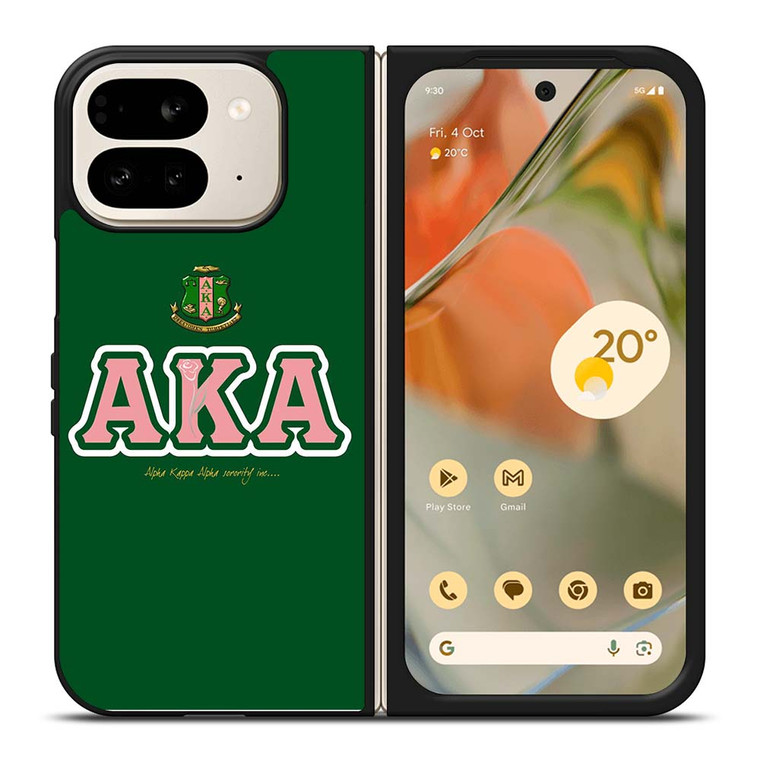 AKA PINK AND GREEN SIMPLE LOGO Google Pixel 9 Pro Fold Case Cover