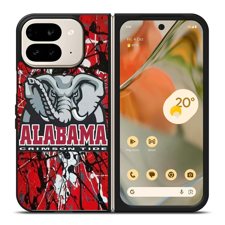 ALABAMA CRIMSON TIDE SPLASHED LOGO Google Pixel 9 Pro Fold Case Cover