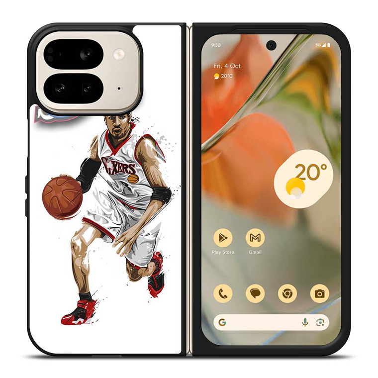 ALLEN IVERSON SIXERS NBA BASKETBALL Google Pixel 9 Pro Fold Case Cover