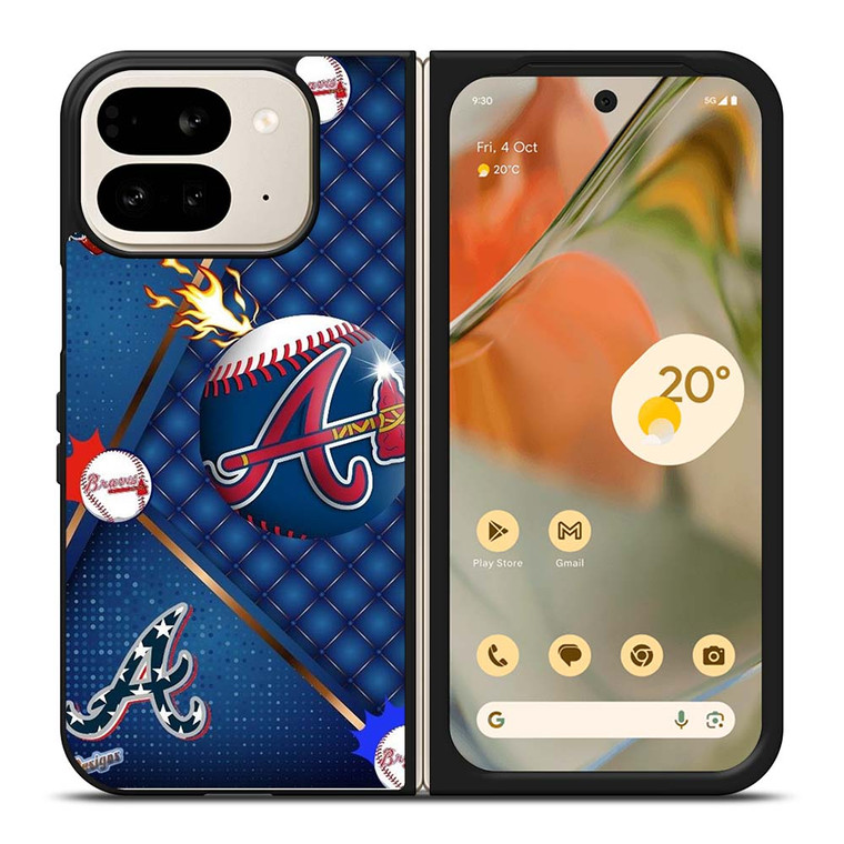 ATLANTA BRAVES LOVE BASEBALL Google Pixel 9 Pro Fold Case Cover