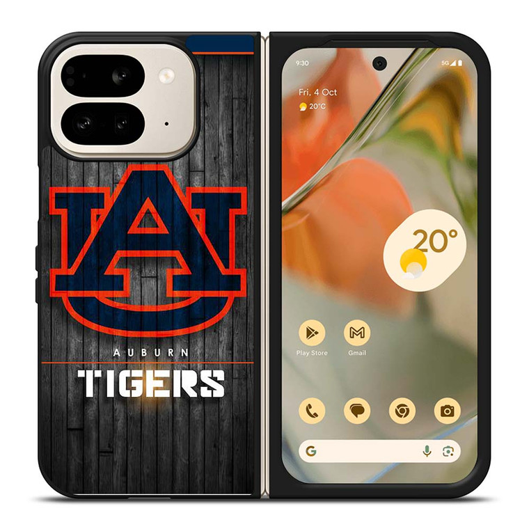 AUBURN TIGERS WOODEN LOGO Google Pixel 9 Pro Fold Case Cover AUBURN TIGERS WOODEN LOGO Google Pixel 9 Pro Fold Case Cover