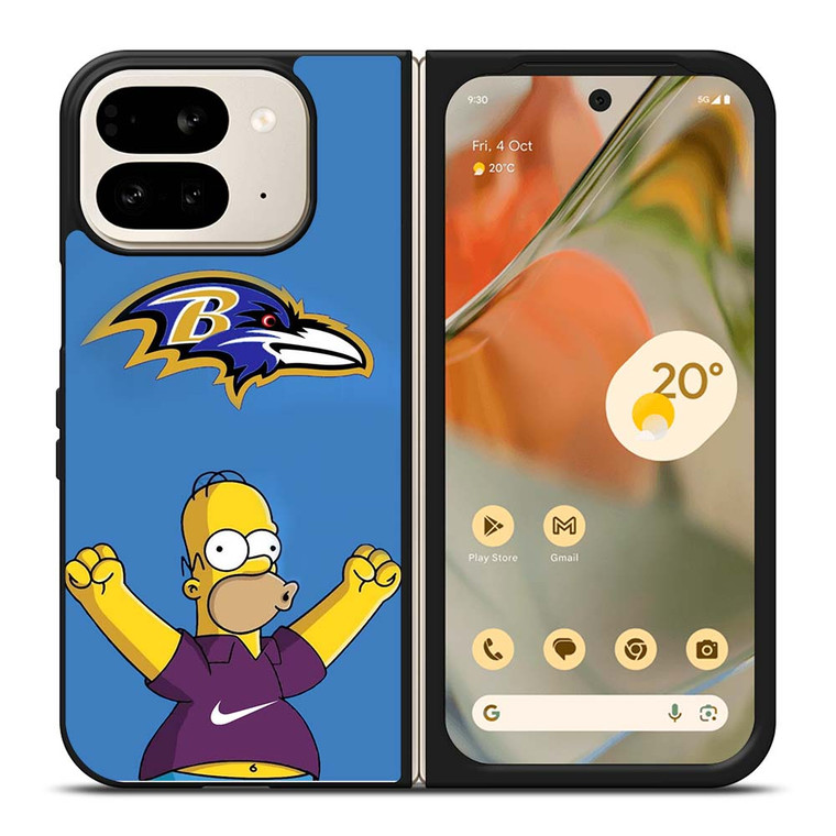 BALTIMORE RAVENS NIKE THE SIMPSONS Google Pixel 9 Pro Fold Case Cover