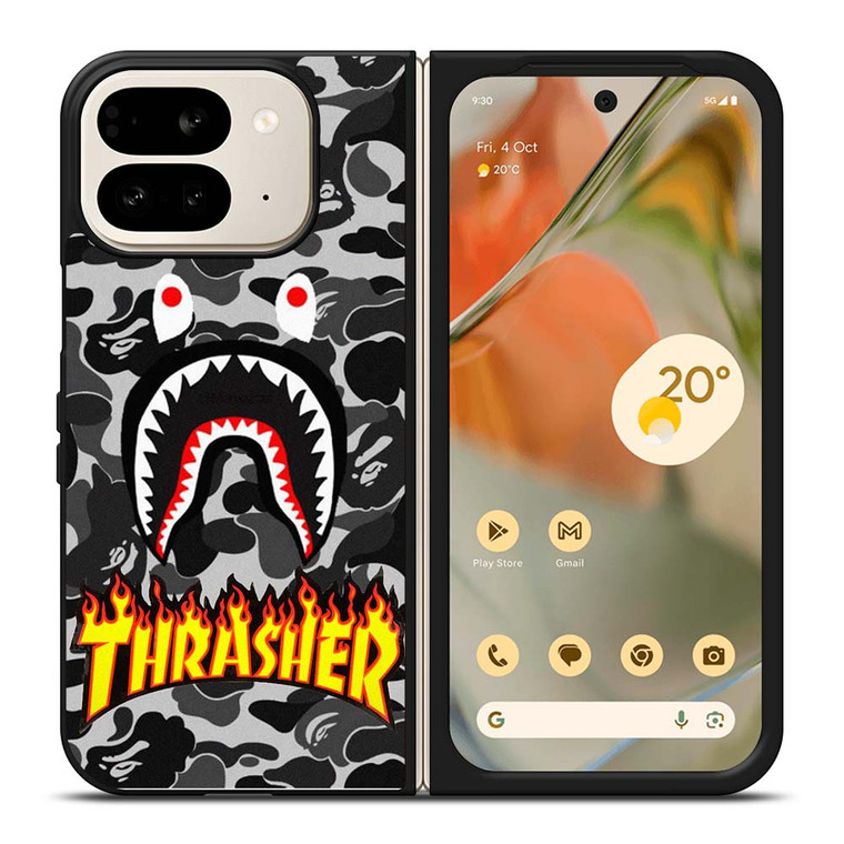 BAPE SHARK THRASHER Google Pixel 9 Pro Fold Case Cover BAPE SHARK THRASHER Google Pixel 9 Pro Fold Case Cover