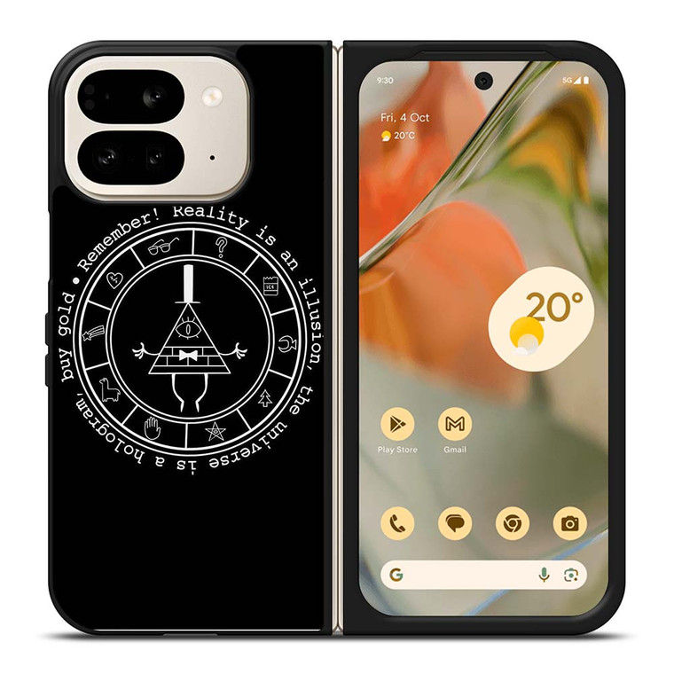 BILL CIPHER WHEEL BLACK Google Pixel 9 Pro Fold Case Cover BILL CIPHER WHEEL BLACK Google Pixel 9 Pro Fold Case Cover