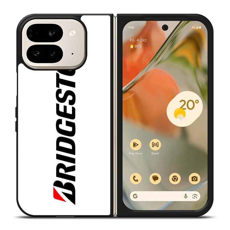 BRIDGESTONE TIRE LOGO WHITE Google Pixel 9 Pro Fold Case Cover