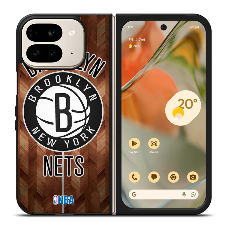 BROOKLYN NETS WOODEN LOGO Google Pixel 9 Pro Fold Case Cover