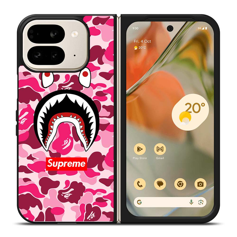 CAMO BATHING APE SUPREME PINK Google Pixel 9 Pro Fold Case Cover
