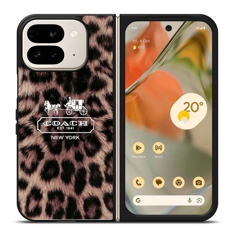 COACH NEW YORK LEOPARD Google Pixel 9 Pro Fold Case Cover