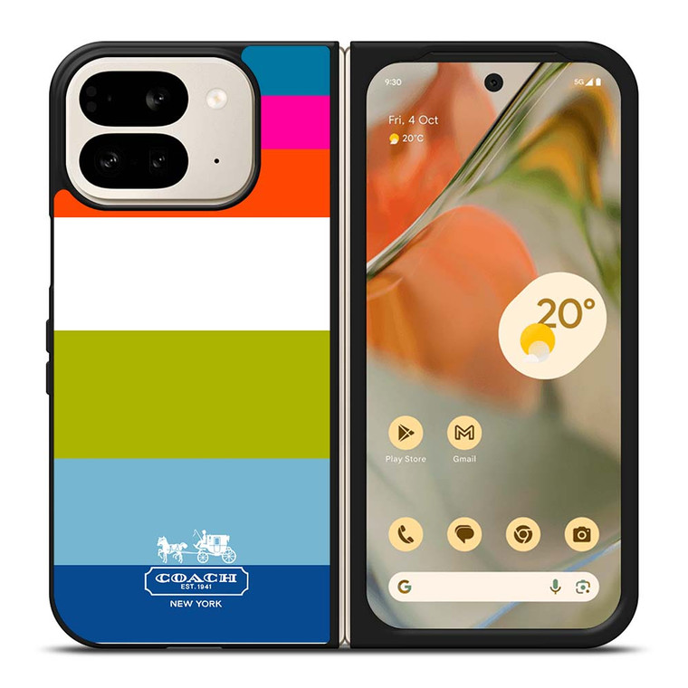 COACH NEW YORK STRIPE Google Pixel 9 Pro Fold Case Cover