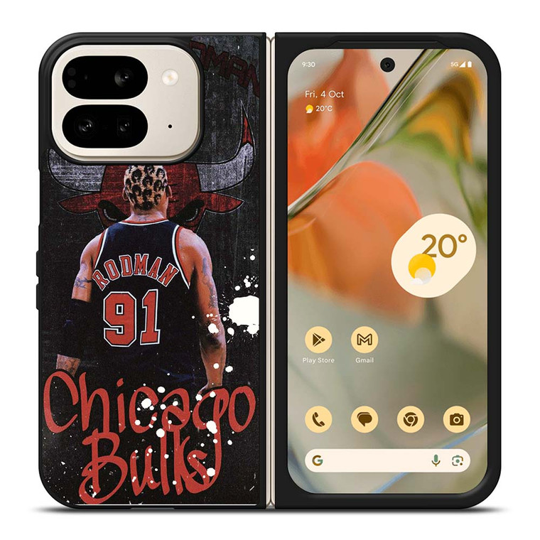 DENNIS RODMAN CHICAGO BULLS RETRO Google Pixel 9 Pro Fold Case Cover