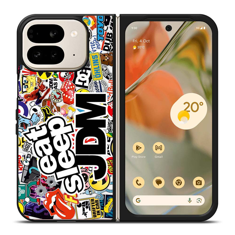 EAT SLEEP JDM Google Pixel 9 Pro Fold Case Cover