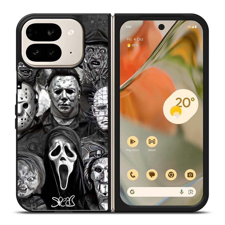 FAMOUS HORROR COLLAGE Google Pixel 9 Pro Fold Case Cover
