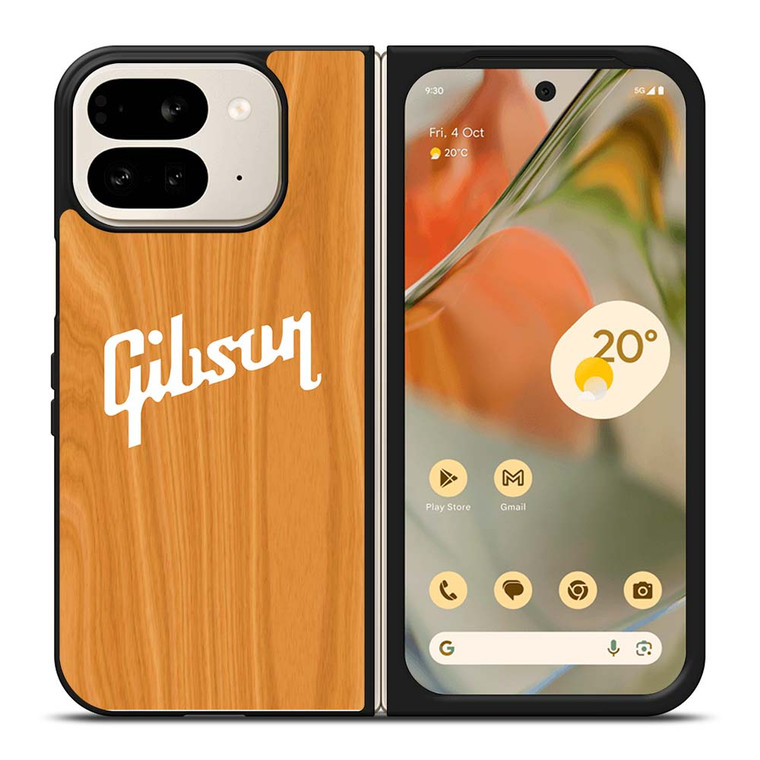 GIBSON GUITAR WOODEN LOGO 2 Google Pixel 9 Pro Fold Case Cover