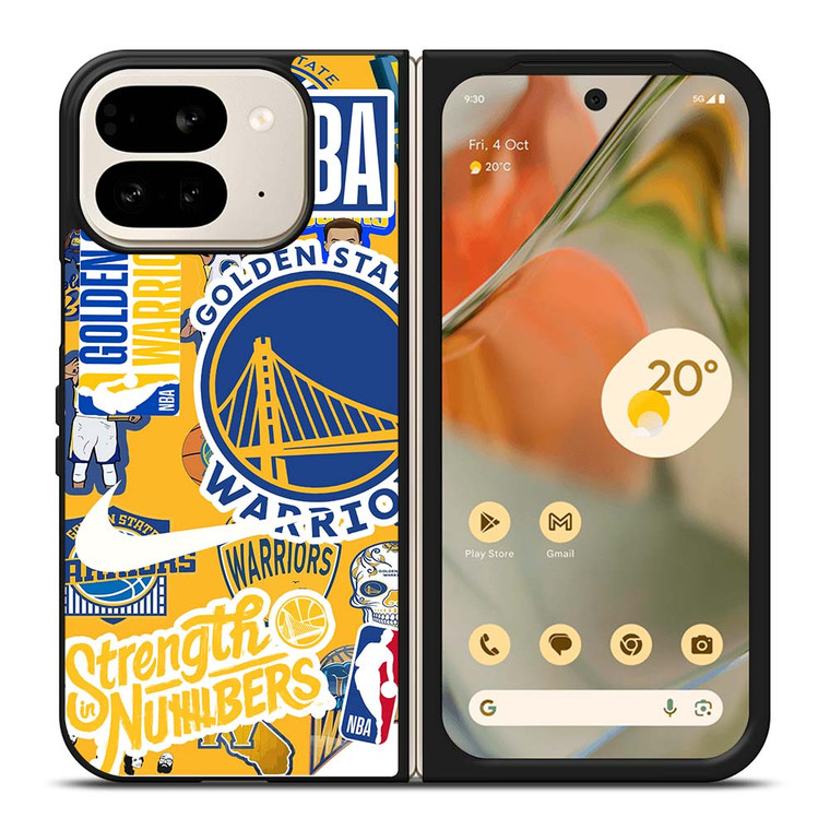 GOLDEN STATE WARRIORS NBA STICKER BOMB Google Pixel 9 Pro Fold Case Cover