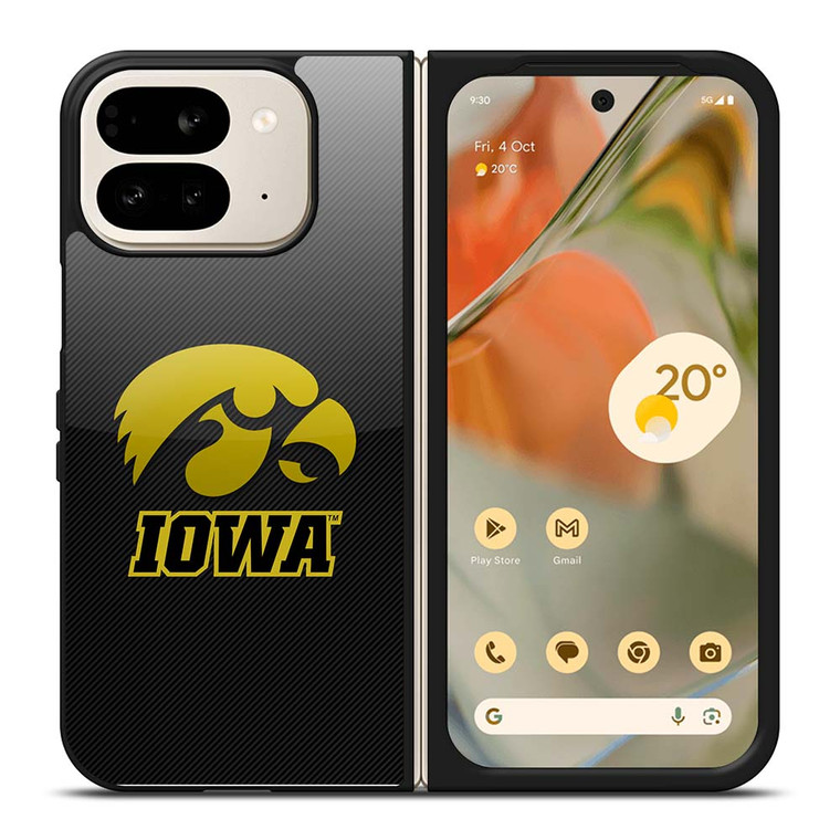 IOWA HAWKEYES CARBON Google Pixel 9 Pro Fold Case Cover
