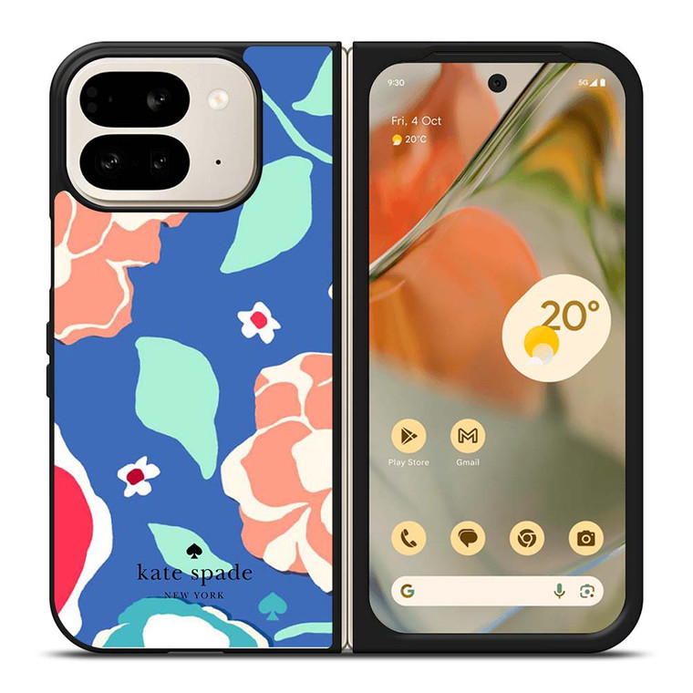 KATE SPADE NEW YORK BLUE FLORAL Google Pixel 9 Pro Fold Case Cover