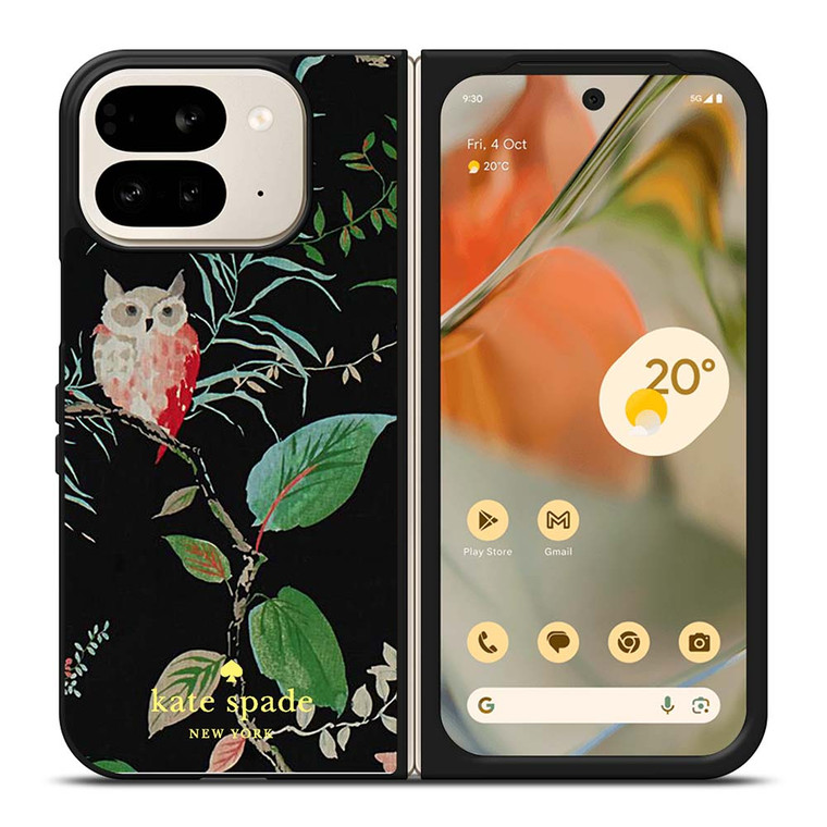 KATE SPADE OWLISH BLACK Google Pixel 9 Pro Fold Case Cover