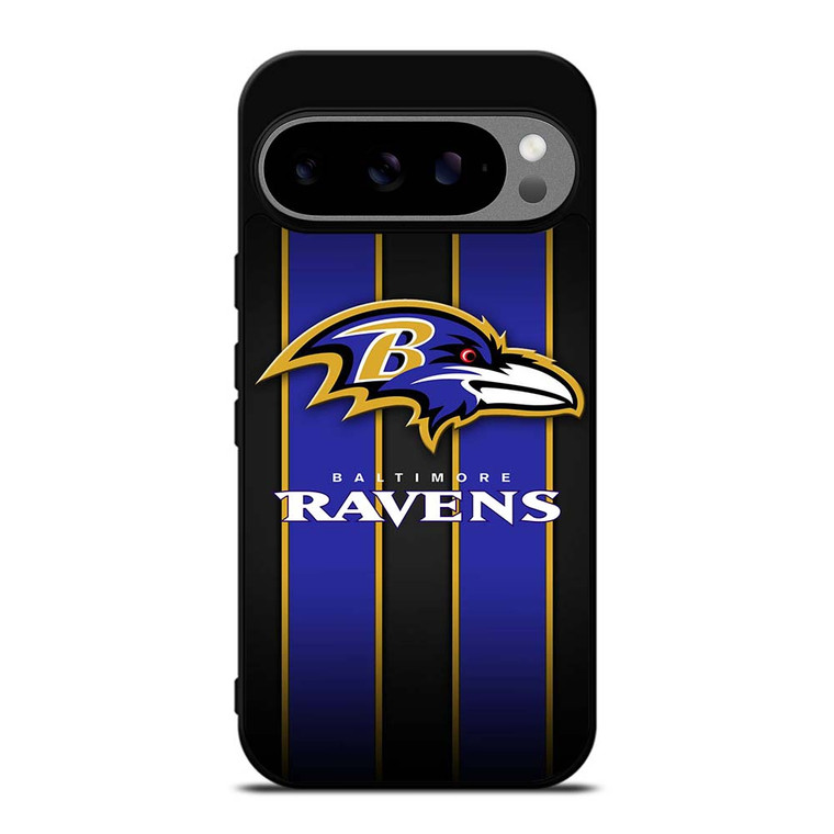 BALTIMORE RAVENS NFL STRIPE LOGO Google Pixel 9 Pro XL Case Cover