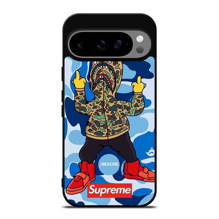 BATHING APE SUPREME SHARK CAMO Google Pixel 9 Pro XL Case Cover BATHING APE SUPREME SHARK CAMO Google Pixel 9 Pro XL Case Cover
