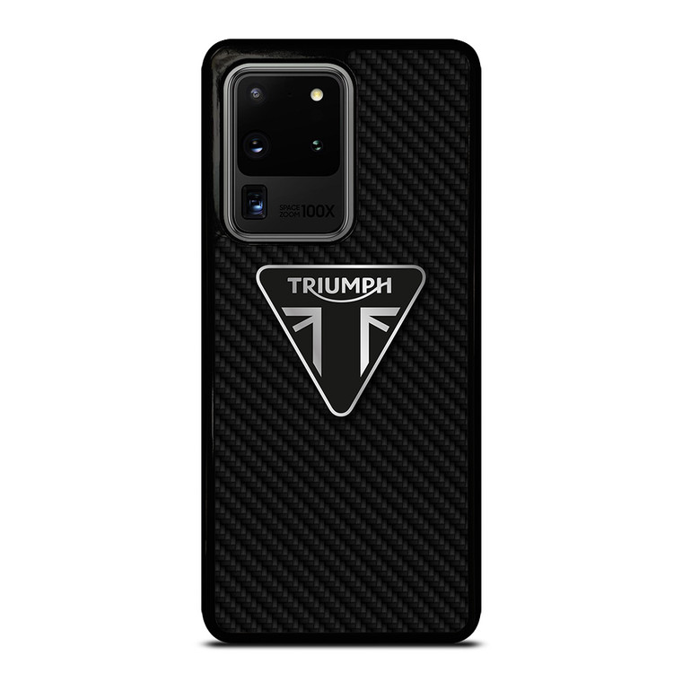 TRIUMPH MOTORCYCLES CARBON FIBER Samsung Galaxy S20 Ultra Case Cover TRIUMPH MOTORCYCLES CARBON FIBER Samsung Galaxy S20 Ultra Case Cover