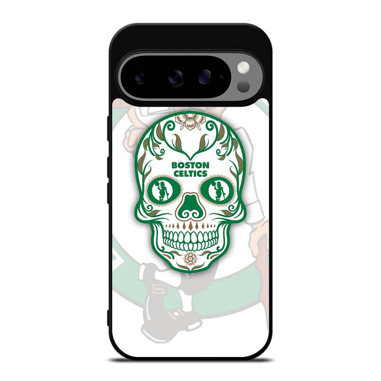 BOSTON CELTICS BASKET SKULL Google Pixel 9 Pro XL Case Cover