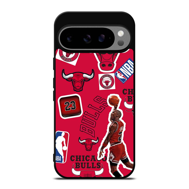 CHICAGO BULLS STICKER BOMB Google Pixel 9 Pro XL Case Cover CHICAGO BULLS STICKER BOMB Google Pixel 9 Pro XL Case Cover
