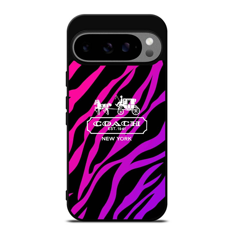 COACH NEW YORK BLACK VIOLET Google Pixel 9 Pro XL Case Cover