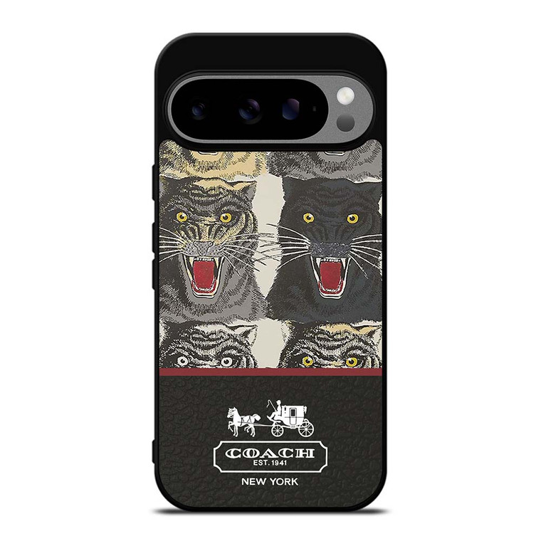 COACH NEW YORK TIGER FACE PATTERN Google Pixel 9 Pro XL Case Cover